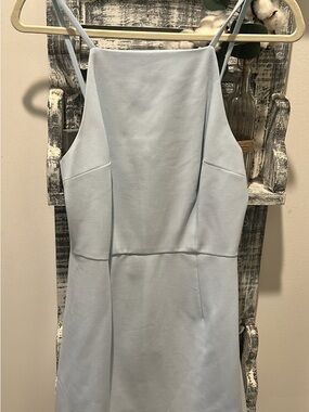 French Connection Pale Blue Mini Dress with Spaghetti Straps